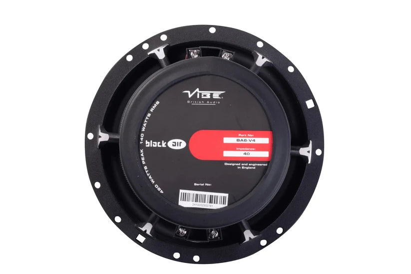 Vibe BlackAir BA6-V4 6.5 Inch 2 Way Coaxial Car Speakers 140w RMS Pair
