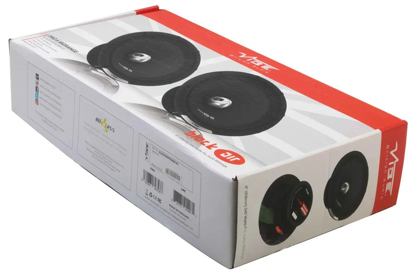 Vibe BLACKAIRPRO8M-V0 Blackair 8 Inch 540 Watts Pro Audio Midrange Speakers