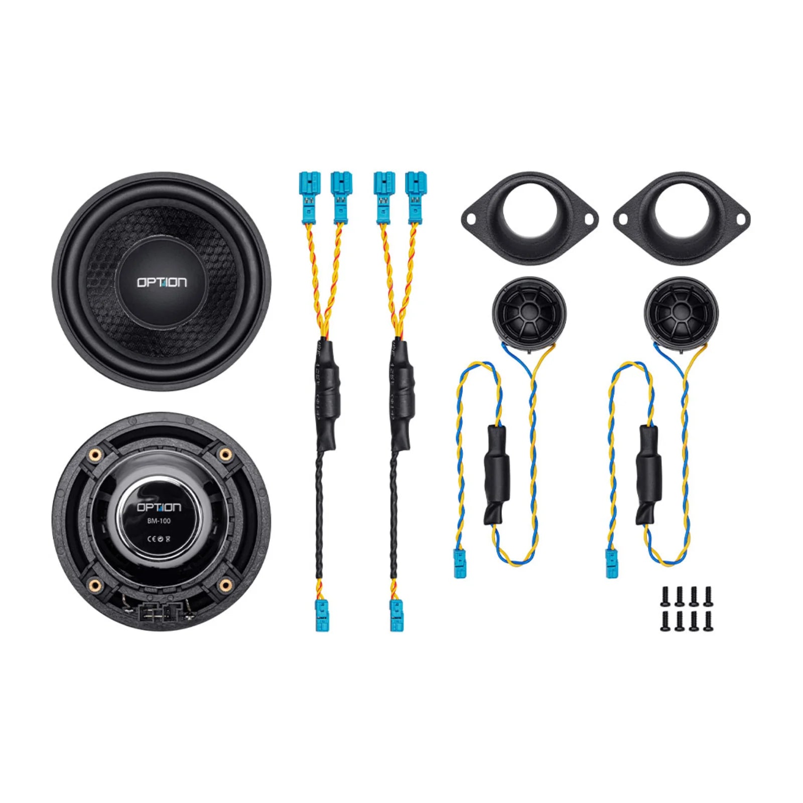 Option Audio BM-100 Plug & Play Component Speakers for BMW E F and G Series