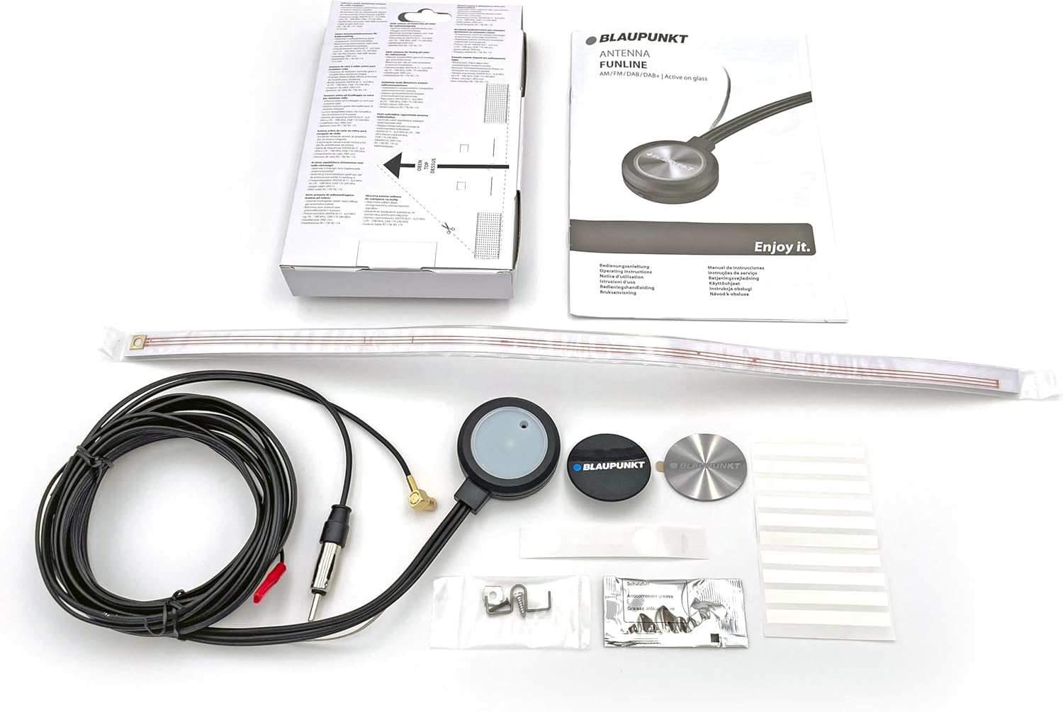 Blaupunkt FunLine AM/FM DAB Car Aerial W/ SMB Connector Digital Cable Adhesive