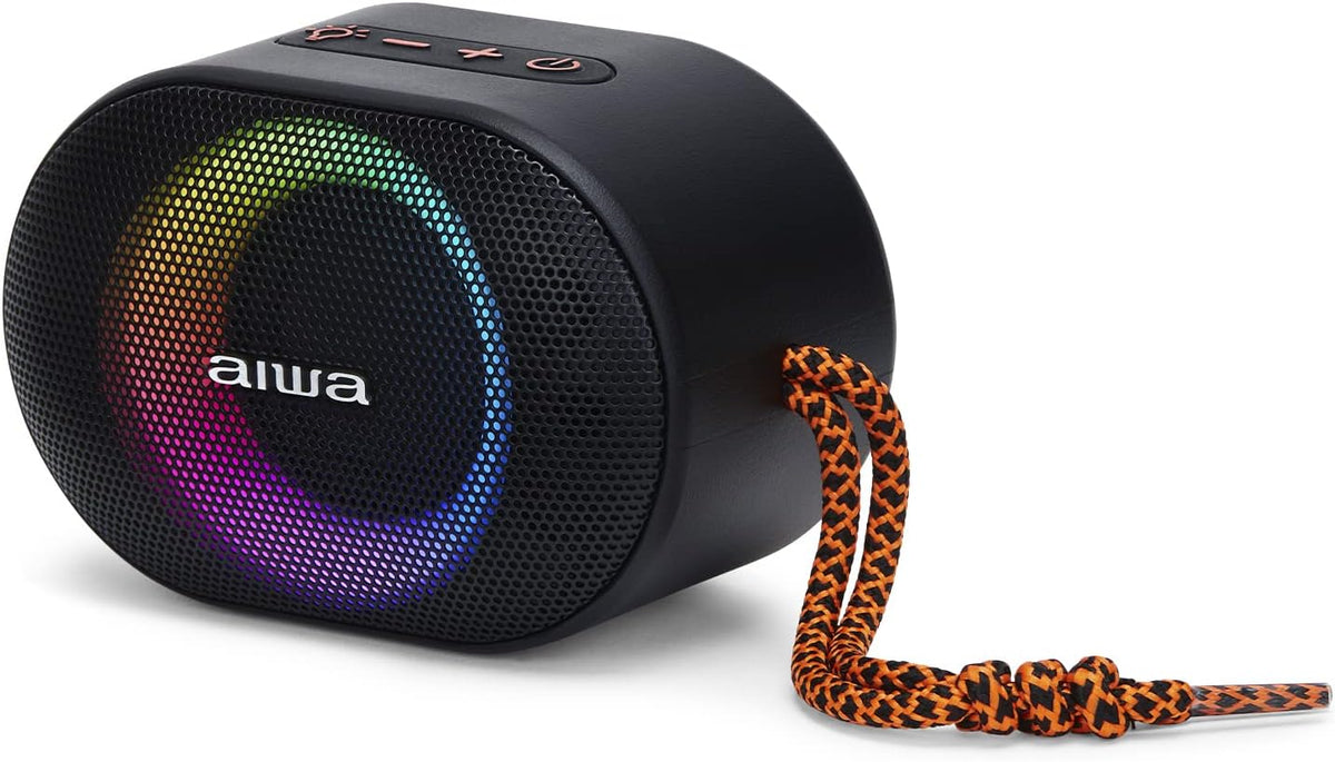 AIWA BST-330BK Compact, Durable and Powerful TWS Bluetooth Speaker with Hyperbass Technology