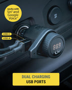 Scosche BTFM9-SP BT FM Transmitter Dual 12W USB-C Handsfree Car Kit