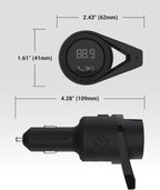 Scosche BTFM9-SP BT FM Transmitter Dual 12W USB-C Handsfree Car Kit