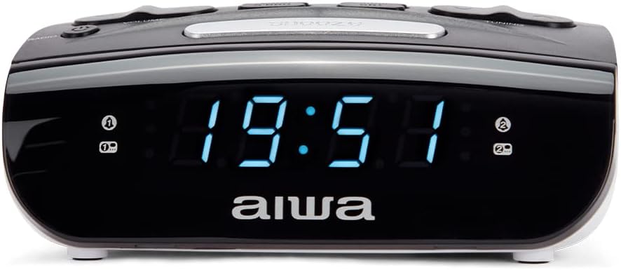 AIWA CR-15 Clock Radio: Compact and Reliable Black White