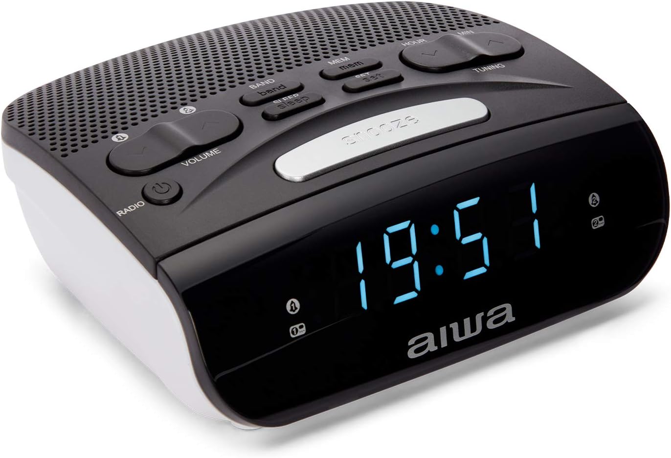 AIWA CR-15 Clock Radio: Compact and Reliable Black White