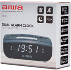 AIWA CR-15 Clock Radio: Compact and Reliable Black White