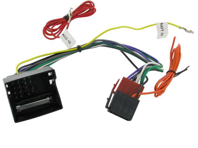 VW EOS, Fox, Golf, Passat, Polo, Scirocco, Touareg, Touran, Transporter  to ISO harness lead with DIN Aerial CT20VW02