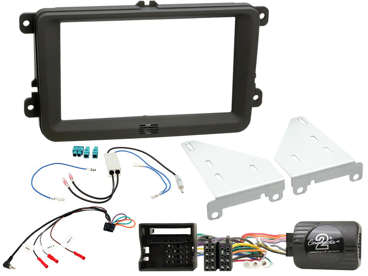 Volkswagen EOS, Fusca, Golf, Jetta, Magotan, Passat, Polo, SagitarT5 / T5.1 Double Din Car Stereo Fascia Fitting Kit CTKVW19