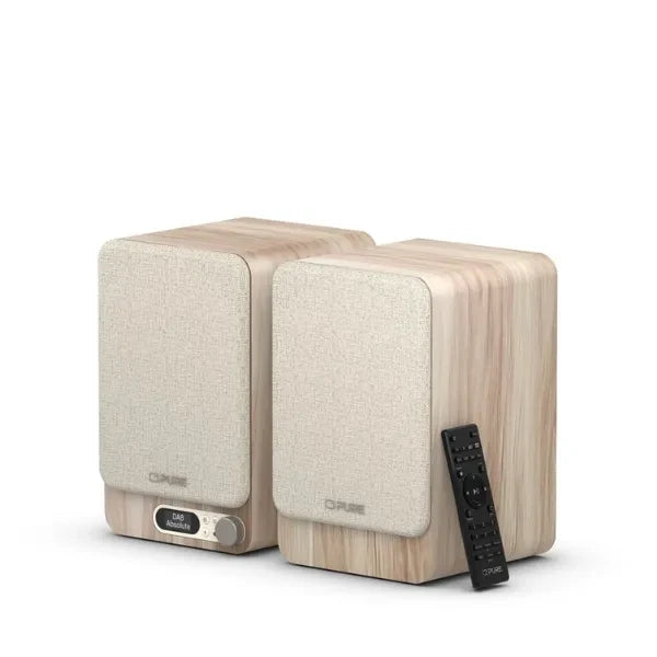 PURE Classic Active - The TV/HiFi/Radio Sound System, White/Oak