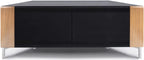 MDA Designs CORVUS Corner-Friendly Black with Oak Contemporary TV Cabine