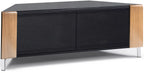 MDA Designs CORVUS Corner-Friendly Black with Oak Contemporary TV Cabine