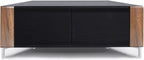 MDA Designs CORVUS Corner-Friendly Black with Walnut Contemporary TV Cabine