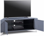 MDA Designs CORVUS Corner-Friendly Gloss Grey Contemporary TV Cabine