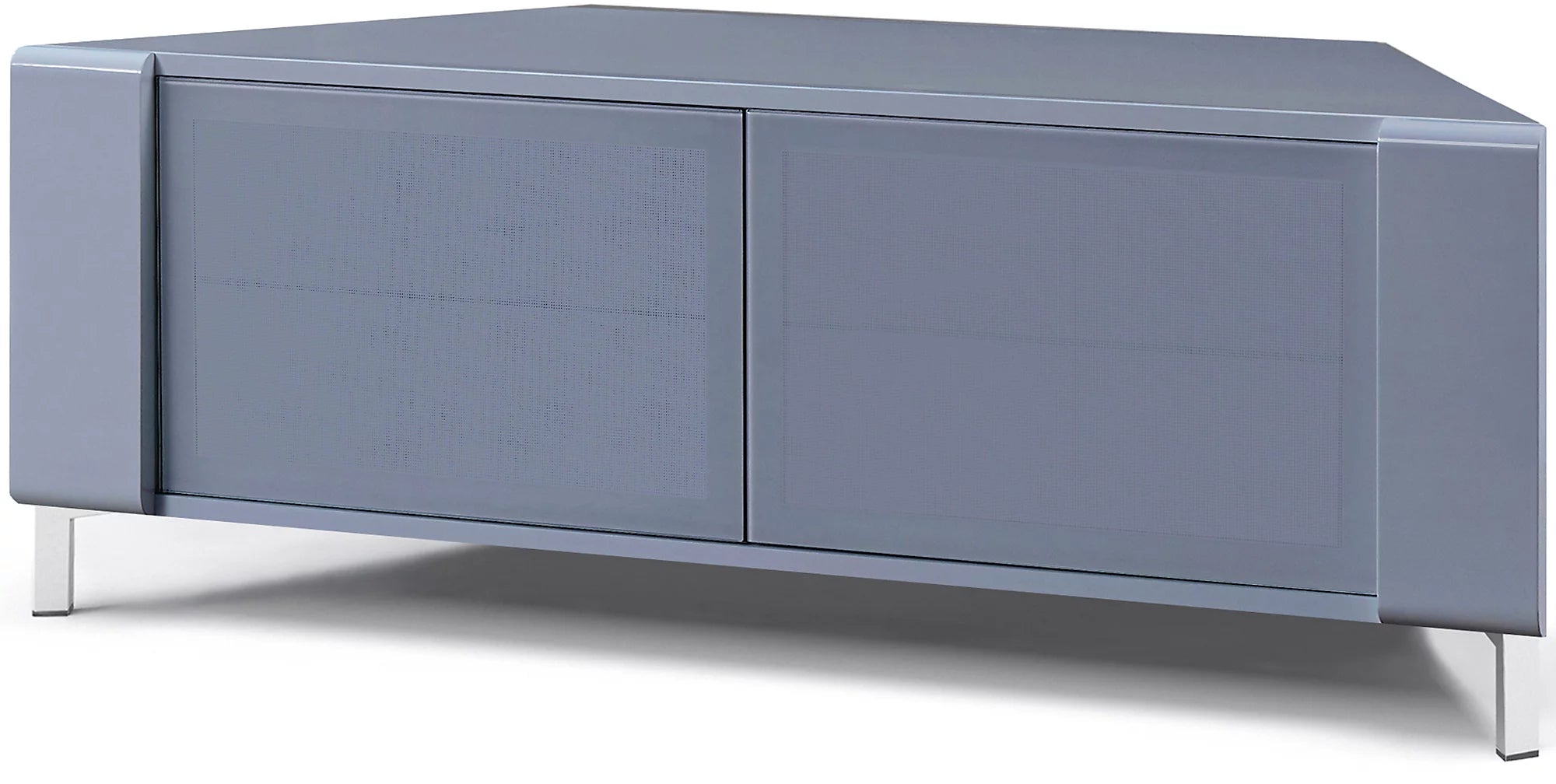 MDA Designs CORVUS Corner-Friendly Gloss Grey Contemporary TV Cabine