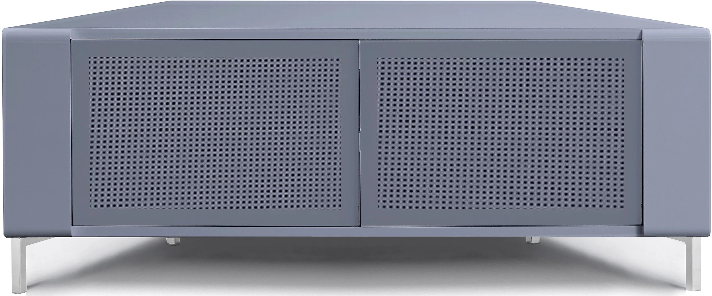 MDA Designs CORVUS Corner-Friendly Gloss Grey Contemporary TV Cabine