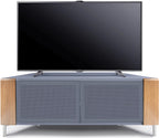 MDA Designs CORVUS Corner-Friendly Grey with Oak Contemporary TV Cabine