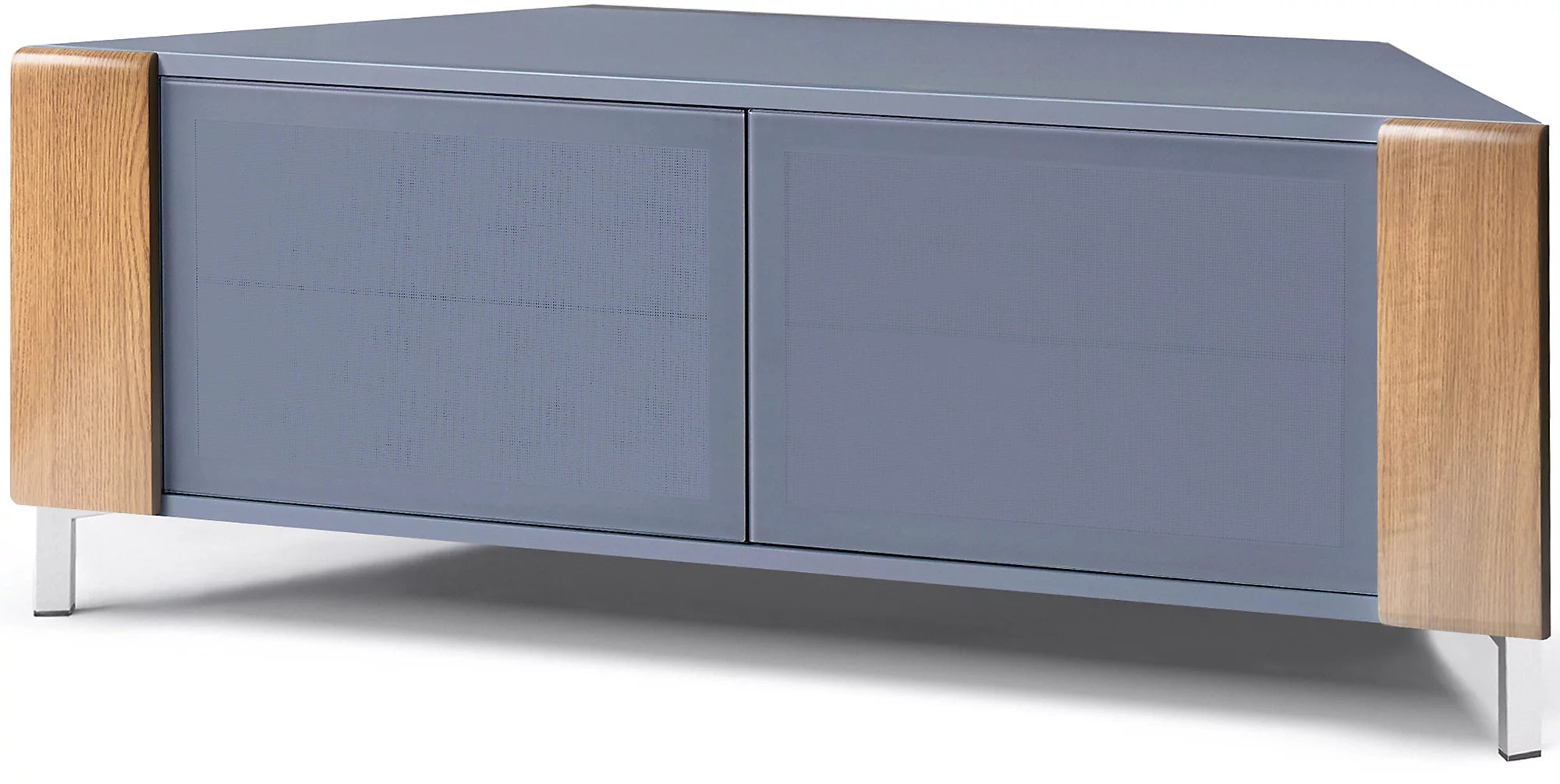 MDA Designs CORVUS Corner-Friendly Grey with Oak Contemporary TV Cabine