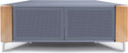 MDA Designs CORVUS Corner-Friendly Grey with Oak Contemporary TV Cabine