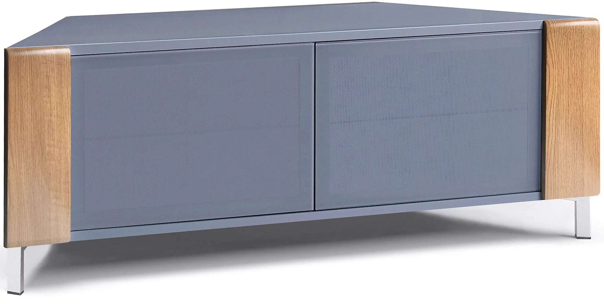 MDA Designs CORVUS Corner-Friendly Grey with Oak Contemporary TV Cabine