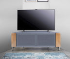 MDA Designs CORVUS Corner-Friendly Grey with Oak Contemporary TV Cabine