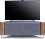 MDA Designs CORVUS Corner-Friendly Grey with Walnut Contemporary TV Cabine