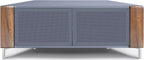 MDA Designs CORVUS Corner-Friendly Grey with Walnut Contemporary TV Cabine