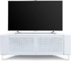 MDA Designs CORVUS Corner-Friendly Gloss White Contemporary TV Cabine