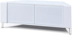 MDA Designs CORVUS Corner-Friendly Gloss White Contemporary TV Cabine