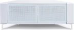 MDA Designs CORVUS Corner-Friendly Gloss White Contemporary TV Cabine
