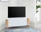 MDA Designs CORVUS Corner-Friendly White with Oak Contemporary TV Cabine
