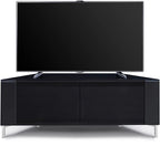 MDA Designs CORVUS Corner-Friendly Gloss Black Contemporary TV Cabine