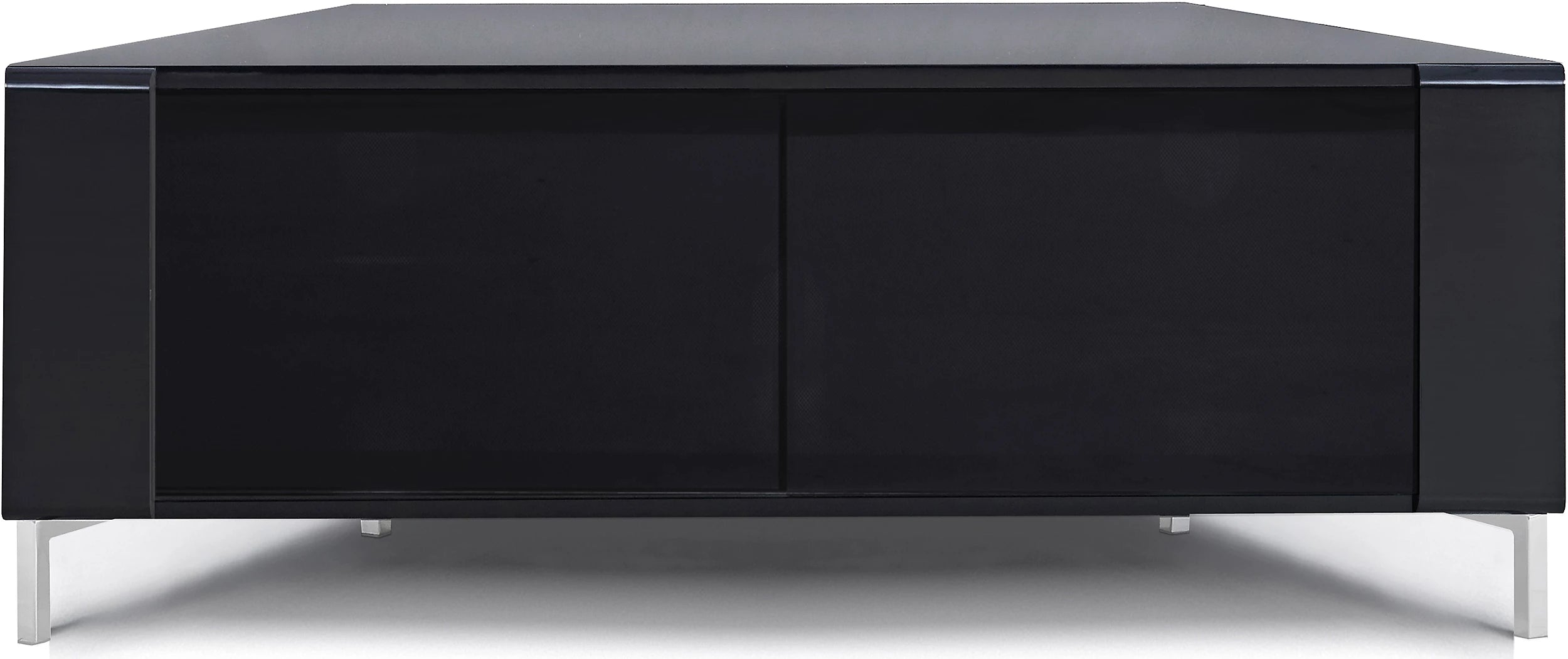 MDA Designs CORVUS Corner-Friendly Gloss Black Contemporary TV Cabine