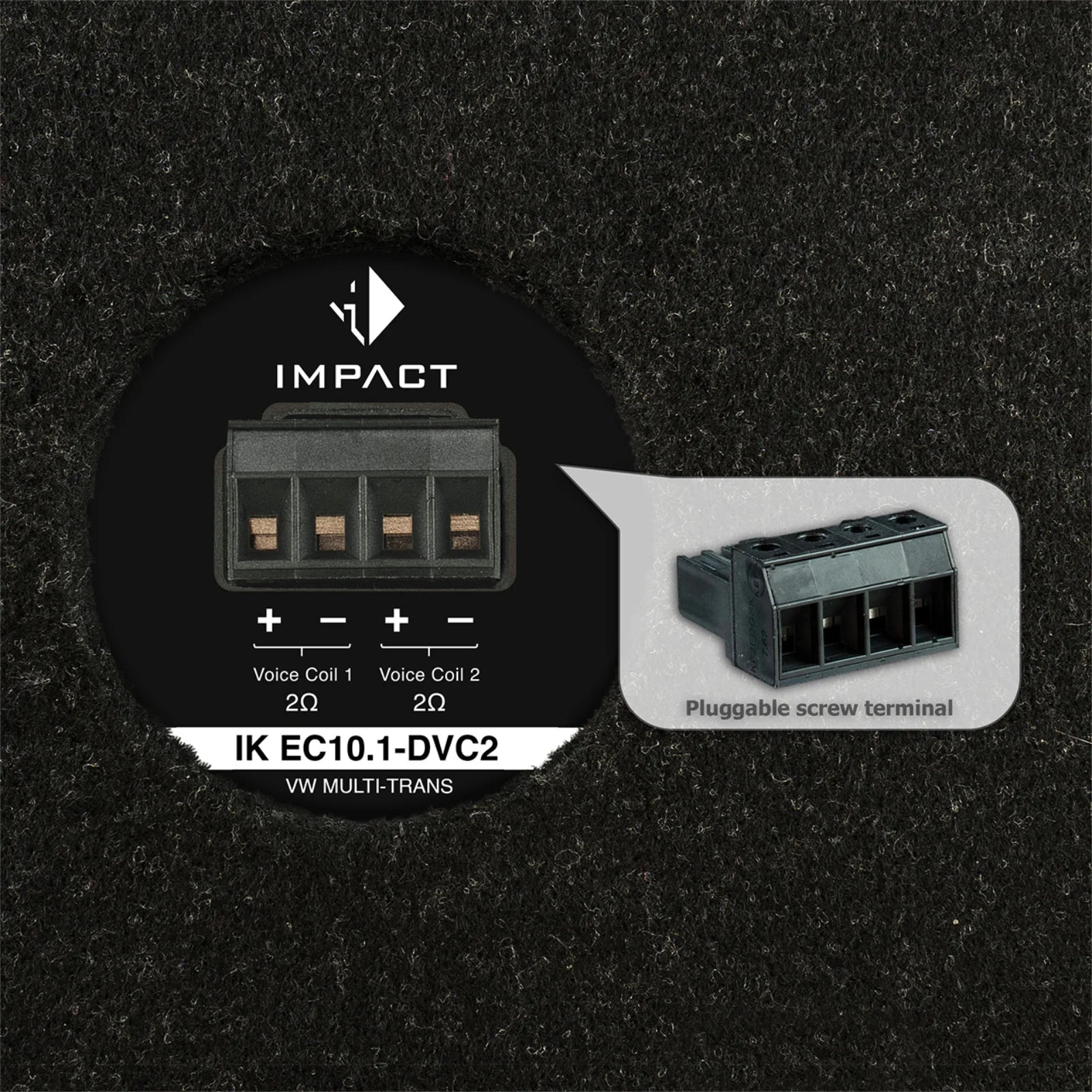 Helix IK EC10.1-DVC2 Sub Compact Under Seat Subwoofer VW Transporter T5 T6 T6.1