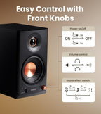 EDIFIER MR4.5 Bi-amped Bluetooth Studio Monitor Hi-Res Speakers - Black