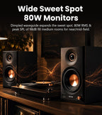EDIFIER MR4.5 Bi-amped Bluetooth Studio Monitor Hi-Res Speakers - Black