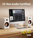 EDIFIER MR4.5 Bi-amped Bluetooth Studio Monitor Hi-Res Speakers - White