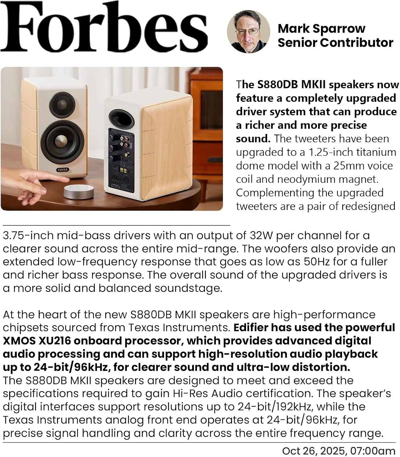 EDIFIER S880DB MKII 2.0 Active Hi-Fi Bluetooth Speaker White