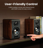 EDIFIER S880DB MKII 2.0 Active Hi-Fi Bluetooth Speaker Dark Wood