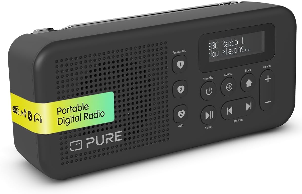 PURE Elan Move-Portable DAB+ & FM radio with Bluetooth, Black