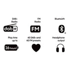 PURE Elan Move-Portable DAB+ & FM radio with Bluetooth, Black