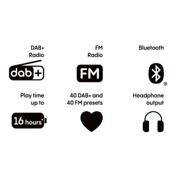 PURE Elan Move-Portable DAB+ & FM radio with Bluetooth, Sand