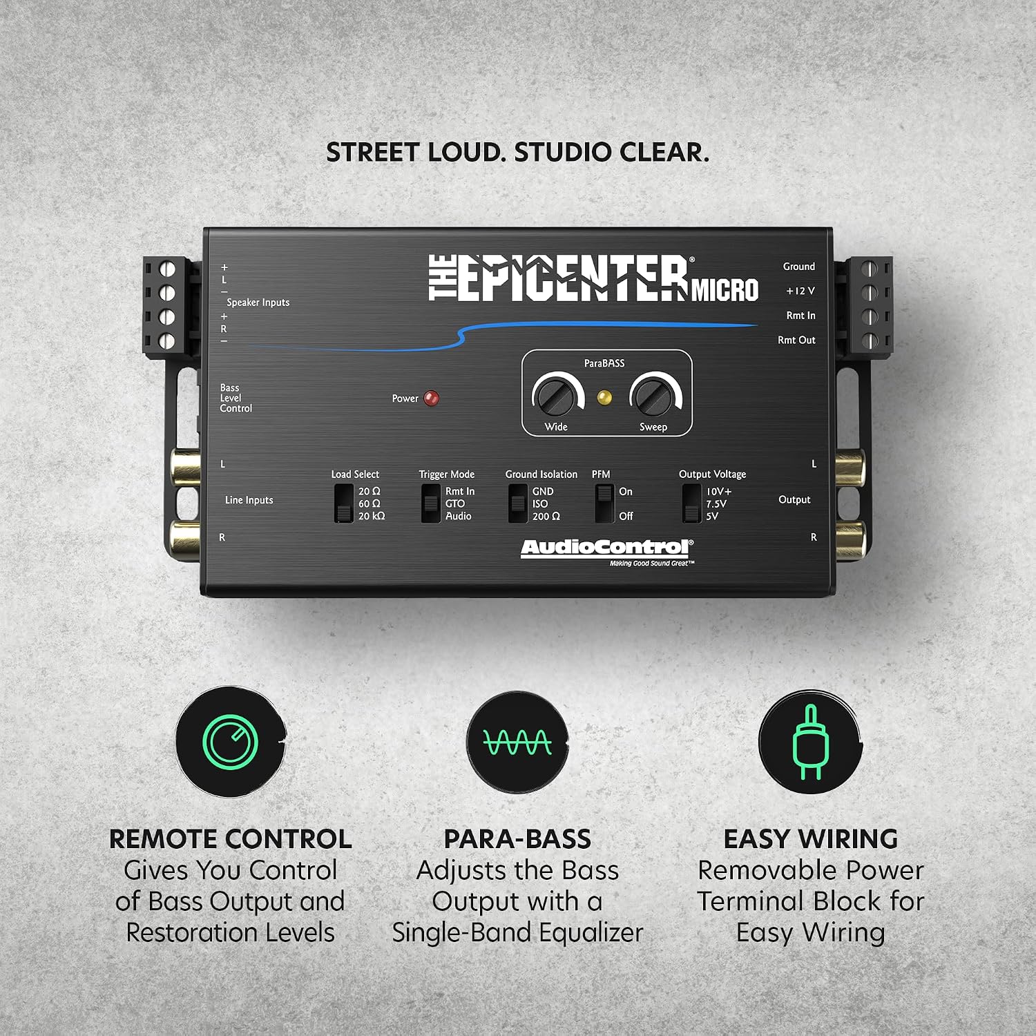 AudioControl The Epicenter® Micro Bass restoration processor and line output converter