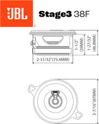 JBL STAGE3 GEN2 38F – 3.5" (89mm) 400W 2-Way coaxial speakers