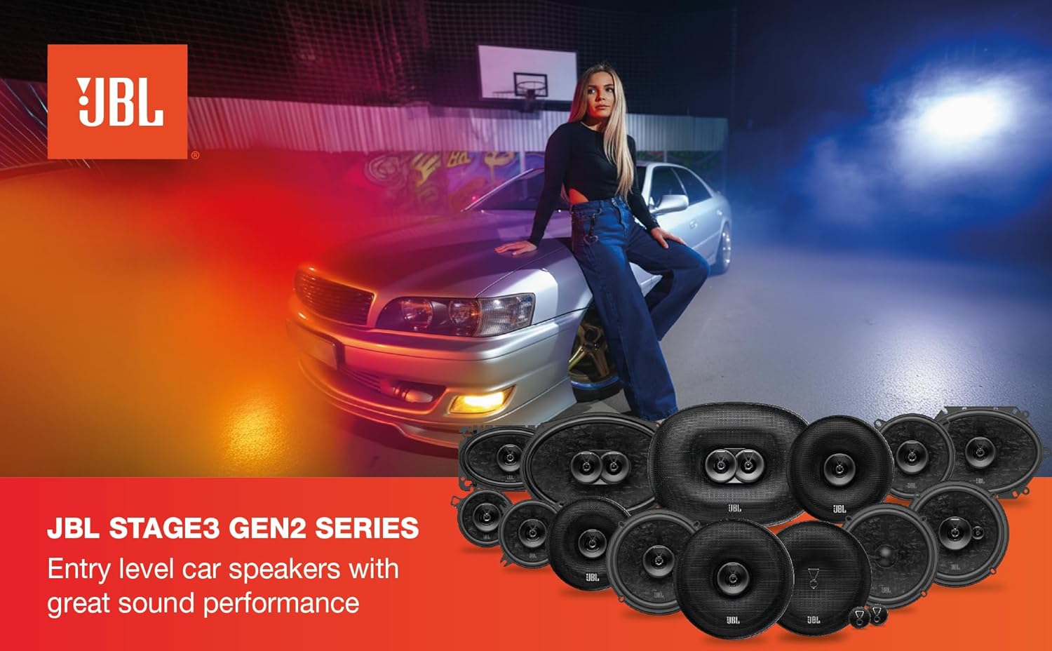 JBL STAGE3 648F - 4" x 6" 480 Watt 2-way Coaxial Car Speakers