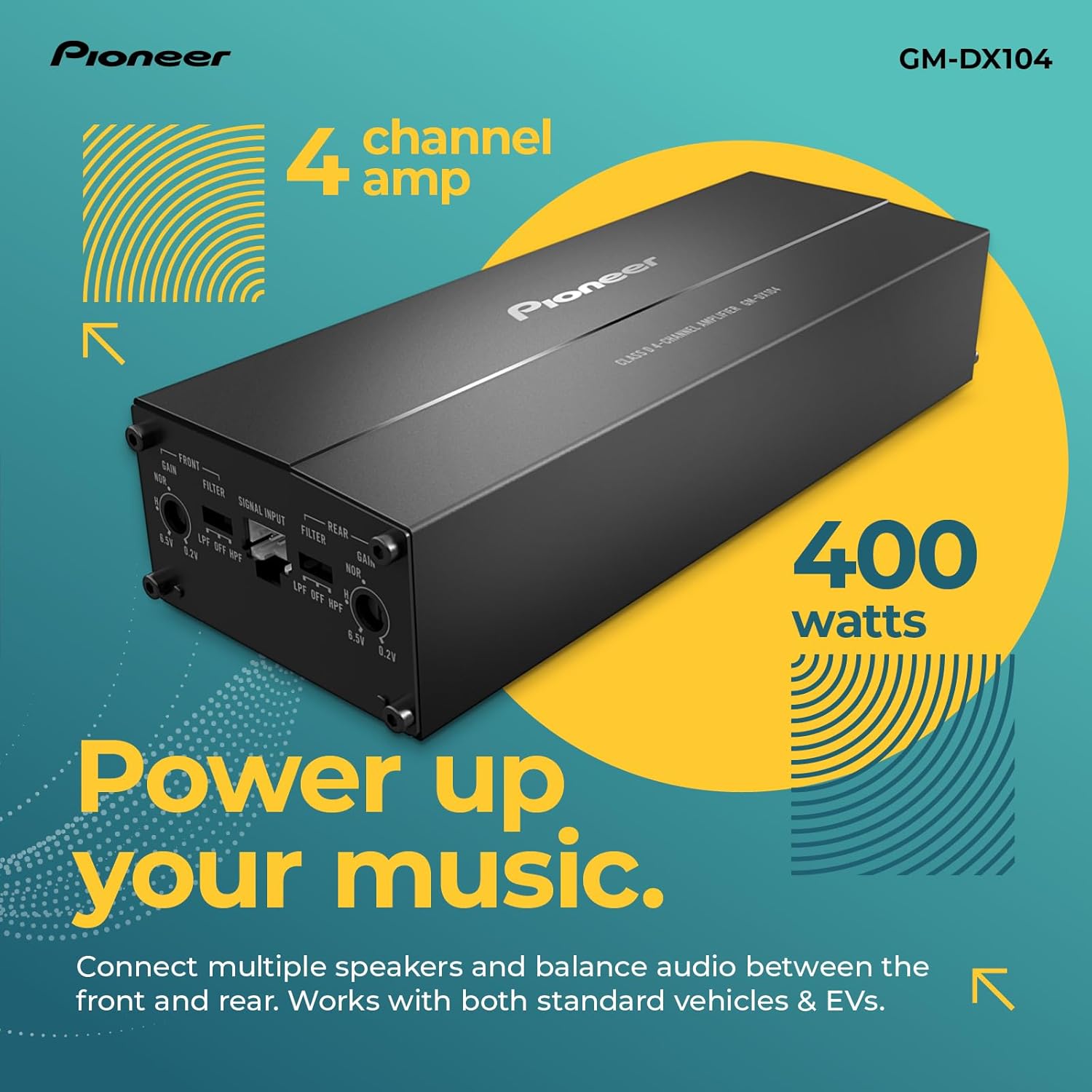 Pioneer GM-DX104 Compact Micro 4ch Amplifier 45W x 4
