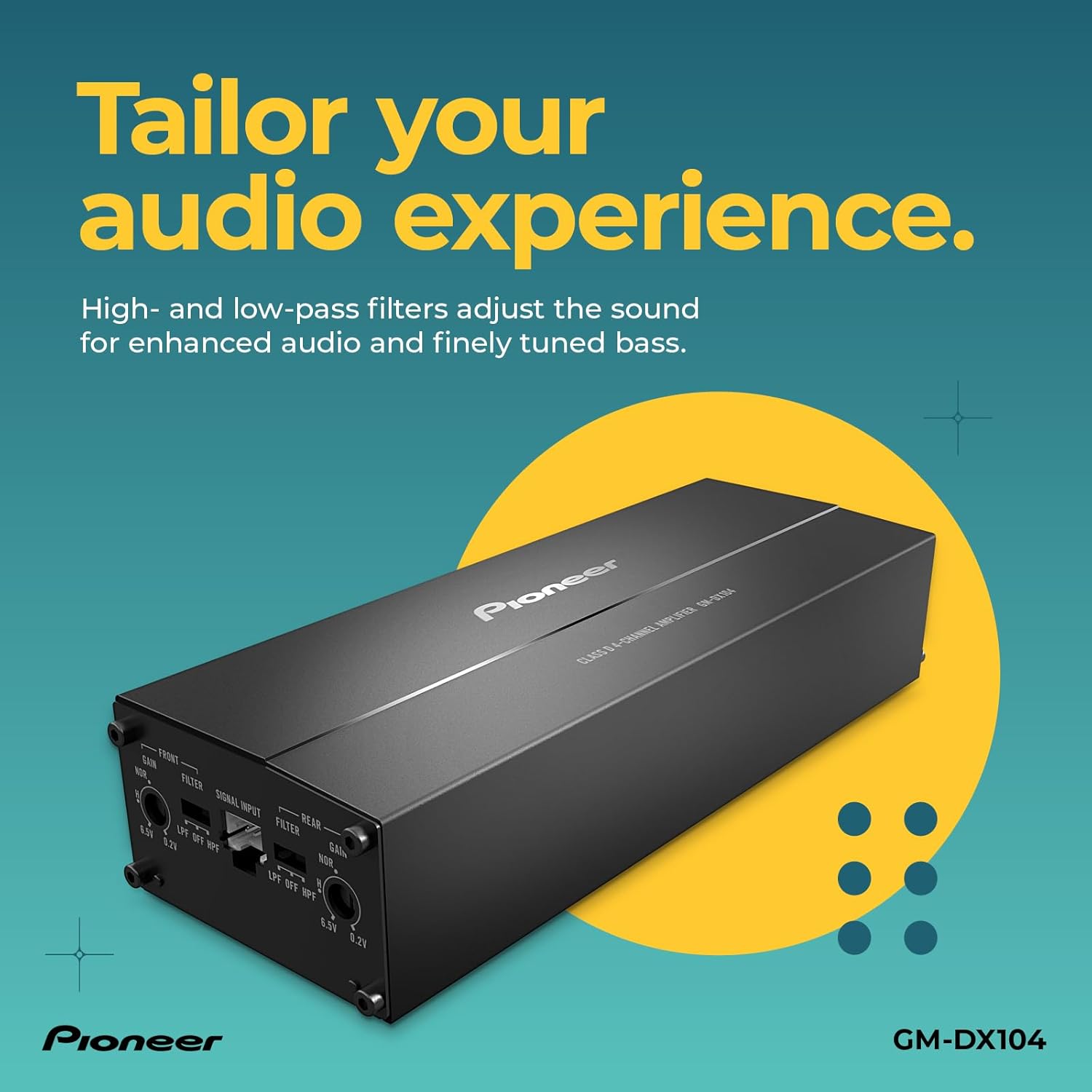 Pioneer GM-DX104 Compact Micro 4ch Amplifier 45W x 4