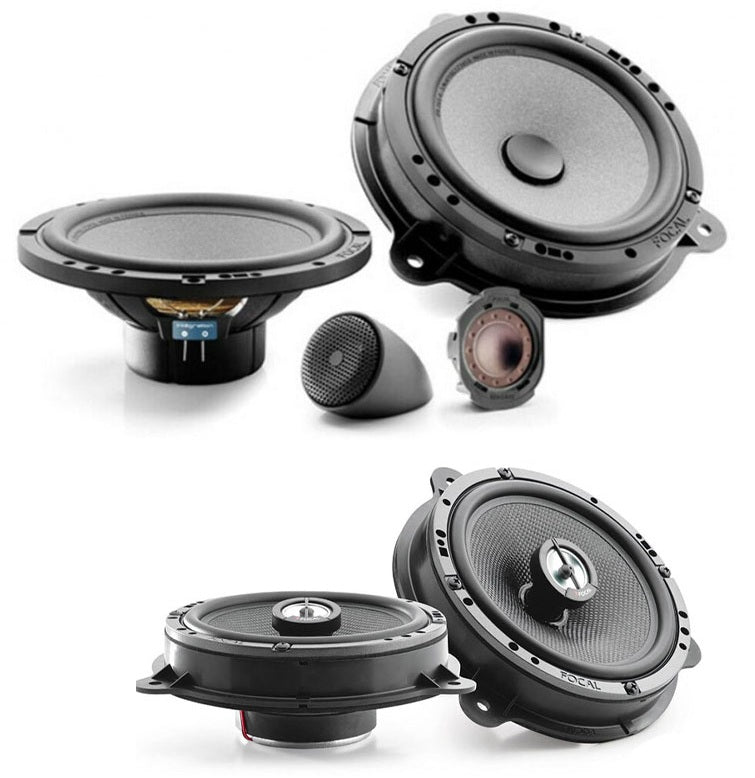 Nissan Focal ISRNS165 + ICRNS165 6.5" 2 Way Front and Rear Speakers Kit