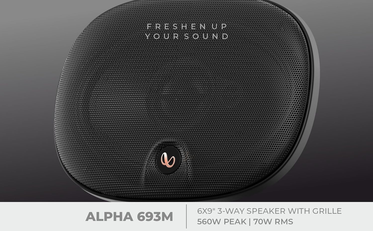 Infinity Alpha 693M 3-way 560W Peak (70W RMS) 6x9 inch Coaxil Speakers with grilles