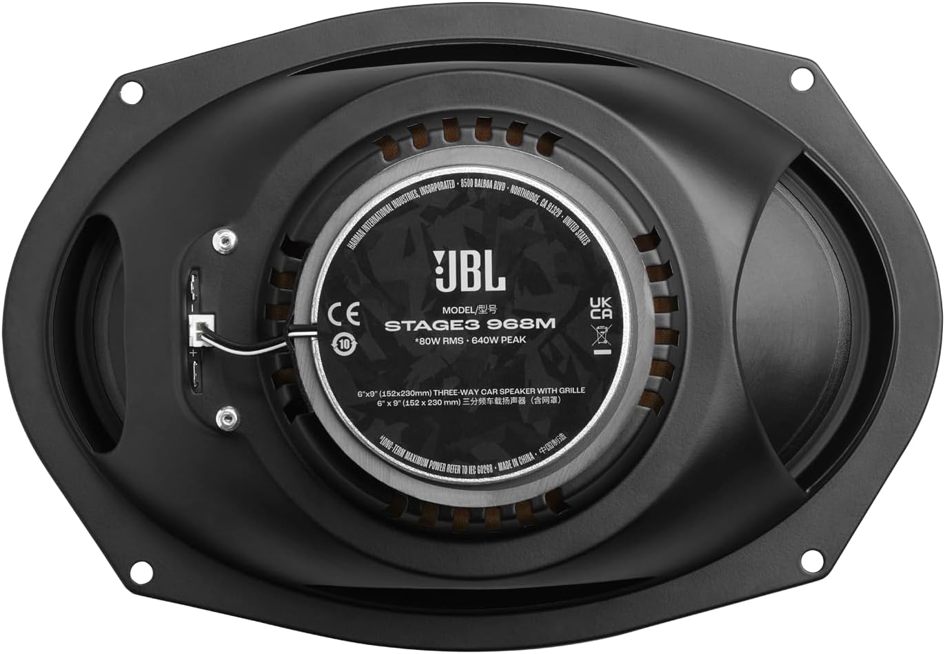 JBL Stage3 GEN2 968M - 6"x9" 3-Way 640W Coaxial Speakers
