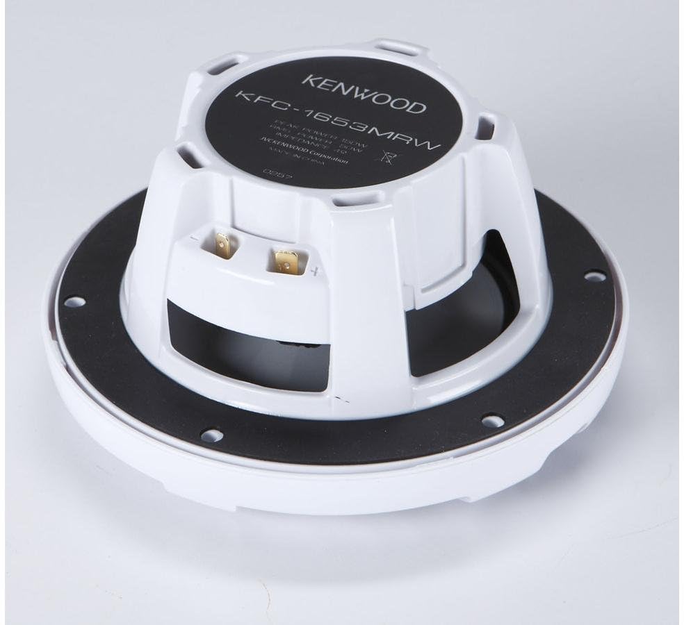 Kenwood KFC-1653MRW 6.5" 16cm 2-way 2-way Coaxial Flush Mount Marine Audio Speakers